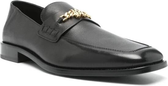 Amiri Zwarte Ketting-link Vierkante Neus Schoenen Black Heren