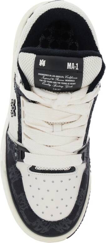 Amiri Zwarte lage sneakers met logo White Heren