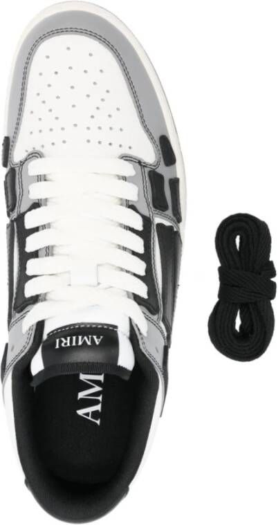 Amiri Zwarte lage sneakers met zij-applicaties Multicolor Heren