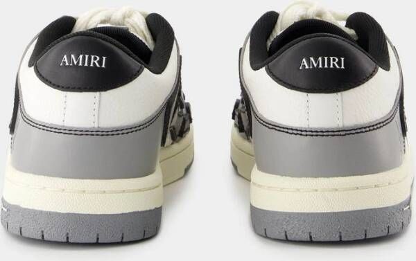 Amiri Zwarte leren lage sneakers Multicolor Heren