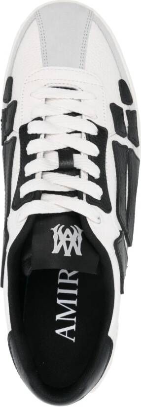 Amiri Zwarte Leren Sneakers met Skeletapplicatie Black Heren