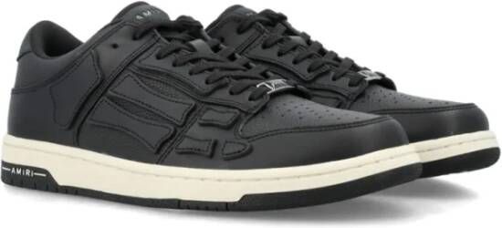 Amiri Zwarte Leren Sneakers met Skeletdetails Black Heren