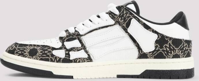 Amiri Zwarte Leren Sneakers Multicolor Heren