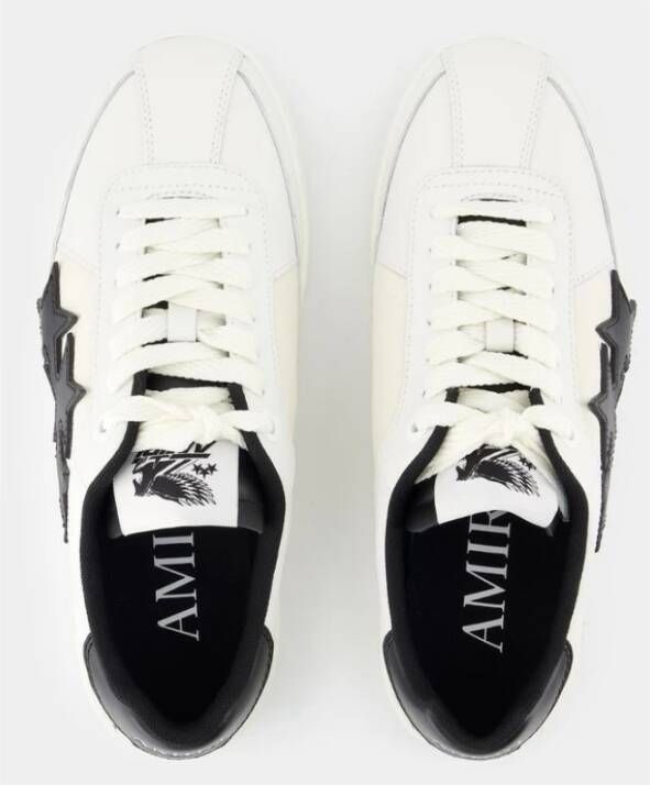 Amiri Zwarte leren sneakers Ronde neus Black Heren