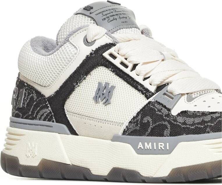 Amiri Zwarte Sneakers Bandana Denim Ma-1 Multicolor Heren