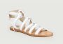 Anaki Witte Leren Gladiator Sandalen White Dames - Thumbnail 3