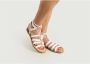 Anaki Witte Leren Gladiator Sandalen White Dames - Thumbnail 4