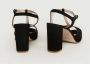 Anaki Zwarte leren T-bar sandalen Black Dames - Thumbnail 5