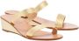 Ancient Greek Sandals Gouden Lage Sleehak Sandaal Melia Yellow Dames - Thumbnail 2