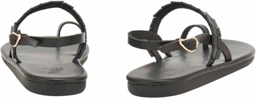 Ancient Greek Sandals Handgemaakte Leren Sandalen Kamara Black Dames