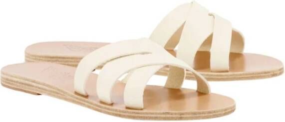 Ancient Greek Sandals Off-White Dionysia Leren Sandaal White Dames