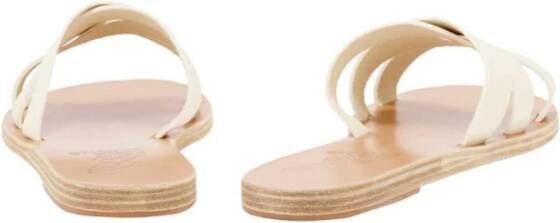 Ancient Greek Sandals Off-White Dionysia Leren Sandaal White Dames