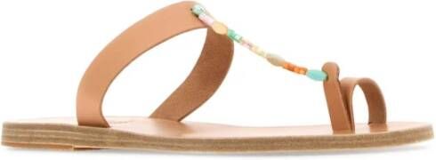 Ancient Greek Sandals Roze Leren Iris Teenslippers Pink Dames