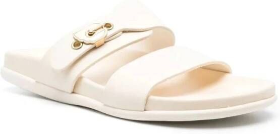 Ancient Greek Sandals Witte Leren Casual Sandalen White Dames