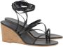 Ancient Greek Sandals Zwarte sleehak sandalen met veters Black Dames - Thumbnail 2