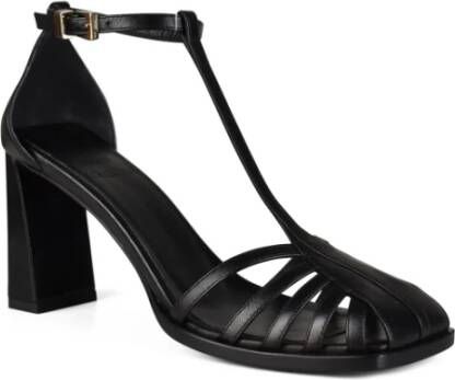 Anest Collective Zwarte Leren Spider Sandalen Black Dames