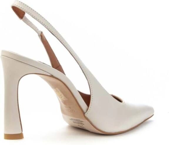 Angel Alarcon Blokhak Slingback Leren Schoenen White Dames