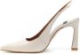 Angel Alarcon Blokhak Slingback Leren Schoenen White Dames - Thumbnail 4