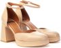 Angel Alarcon Enkelband Open Teen Plateau Hakken Beige Dames - Thumbnail 2