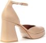 Angel Alarcon Enkelband Open Teen Plateau Hakken Beige Dames - Thumbnail 3