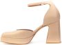 Angel Alarcon Enkelband Open Teen Plateau Hakken Beige Dames - Thumbnail 4