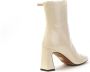 Angel Alarcon Leren enkellaars met hak Beige Dames - Thumbnail 3