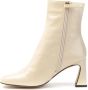 Angel Alarcon Leren enkellaars met hak Beige Dames - Thumbnail 4