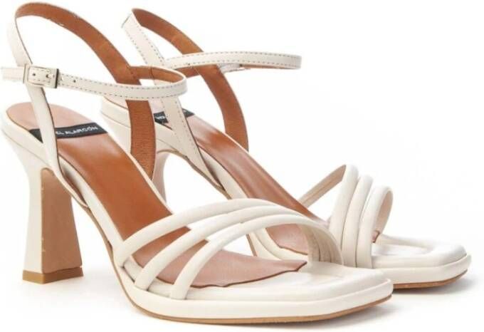 Angel Alarcon Plateau Leren Sandalen Peiron Stijl White Dames