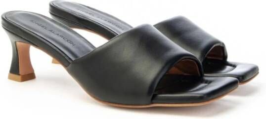 Angel Alarcon Stijlvolle leren sandalen voor vrouwen Black Dames