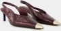 Anine Bing Burgundy Kalfsleer Pumps Red Dames - Thumbnail 2