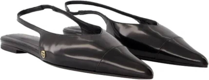 Anine Bing Leather flats Black Dames