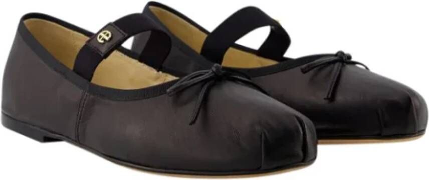 Anine Bing Leather flats Black Dames