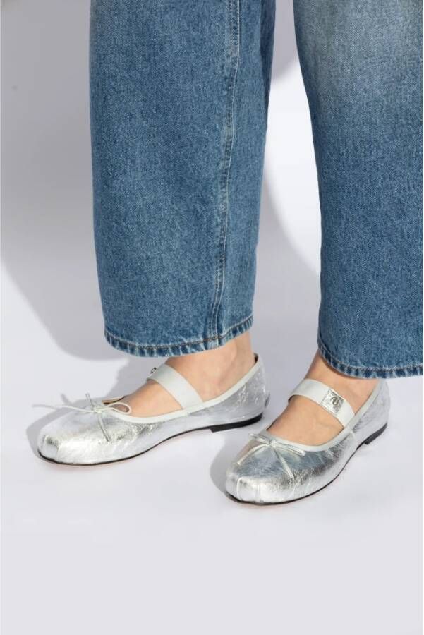 Anine Bing Leren balletflats Gray Dames