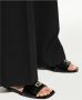 Anine Bing Leren slippers met logo-vormige applicatie Black Dames - Thumbnail 2