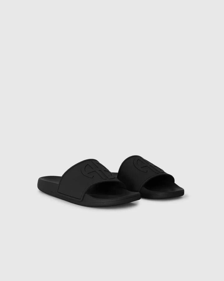 Anine Bing Stijlvolle Slides voor Zomeroutfits Black Dames