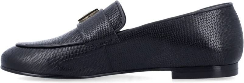 Anine Bing Zwarte Gesloten Leren Loafers Black Dames