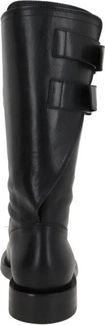 Ann Demeulemeester Zwarte Biker Leren Laarzen Black Dames