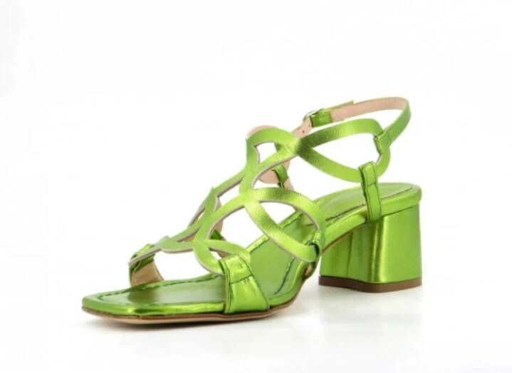 Anna F. High Heel Sandals Green Dames