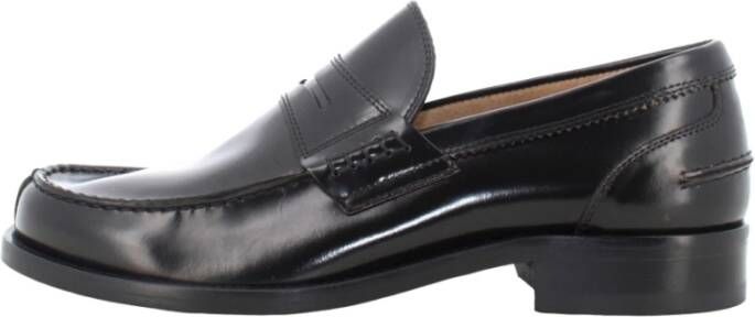 Antica Cuoieria Klassieke Glanzende Zwarte Herenloafers Black Heren