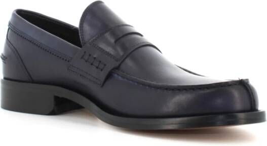 Antica Cuoieria Klassieke leren loafers voor heren Blue Heren