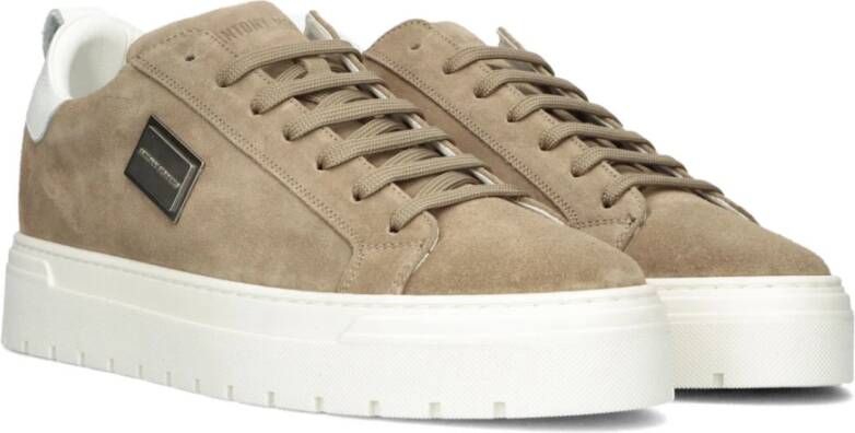 Antony Morato Beige Suède Lage Sneakers Beige Heren