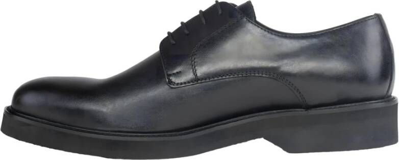 Antony Morato Blauwe Leren Veterschoenen Elegante Stijl Blue Heren