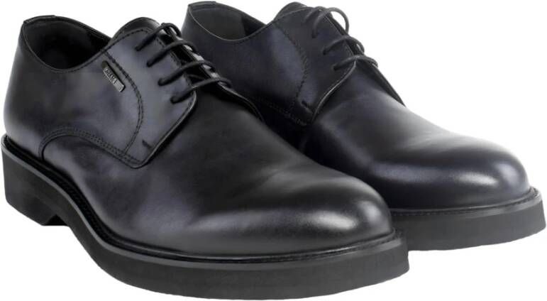 Antony Morato Blauwe Leren Veterschoenen Elegante Stijl Blue Heren