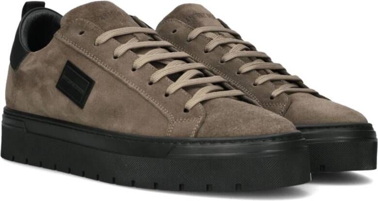 Antony Morato Bruine Suède Lage Sneakers Brown Heren