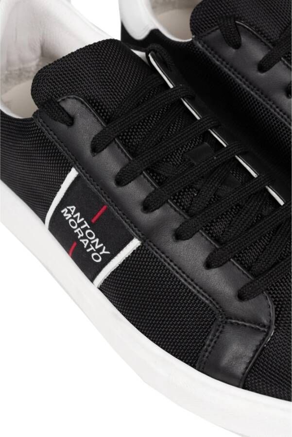 Antony Morato Eco Leren Sneakers Black Heren