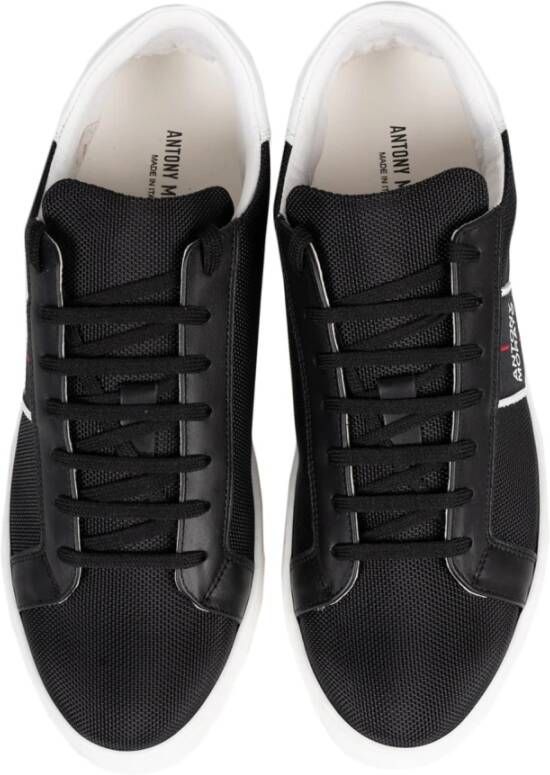 Antony Morato Eco Leren Sneakers Black Heren