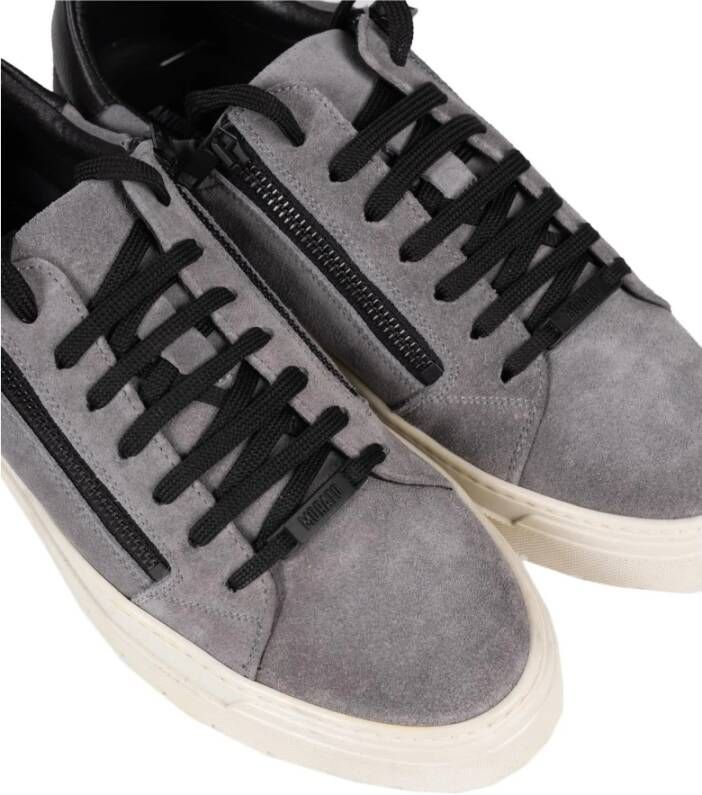 Antony Morato Italiaanse Leren Sneakers Gray Heren