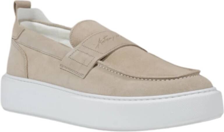 Antony Morato Lage Leren Schoenen Collectie Beige Heren