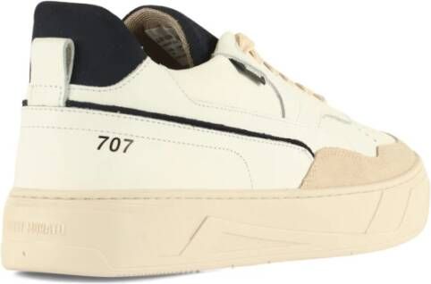 Antony Morato Leren Lace Sneakers met Ingedrukt Logo White Heren