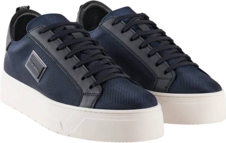 Antony Morato Metallic Bold Nylon Sneakers in Blauw Blue Heren